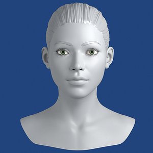 Woman Head 3D Model
