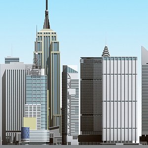 3d model newyork skyscraper buildings