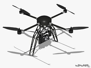 3d model generic quadcopter camera