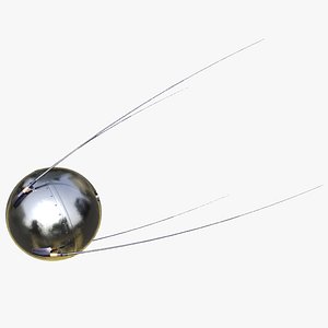 3d sputnik 1 satellite model