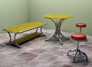 3d model table dining room