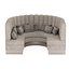 Semi-circular booth with throw pillows