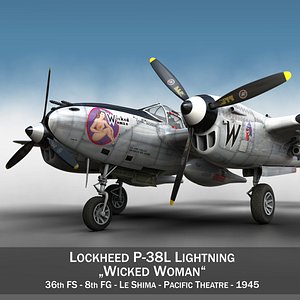 lockheed lightning - wicked 3d model