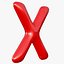 Foil Balloon Letter X Red modelo