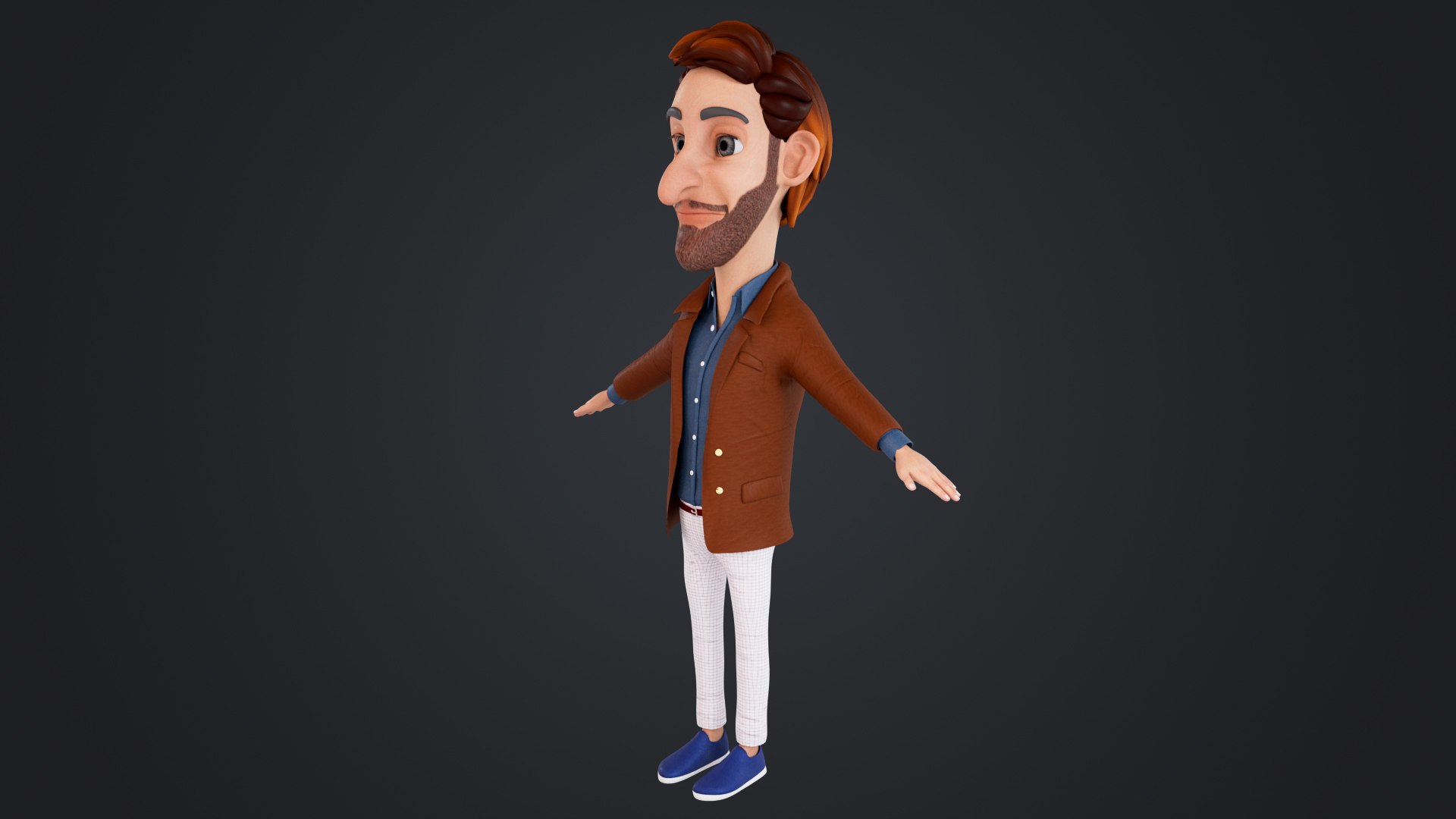 Cartoon Man Rigged 3D Model - TurboSquid 2429815