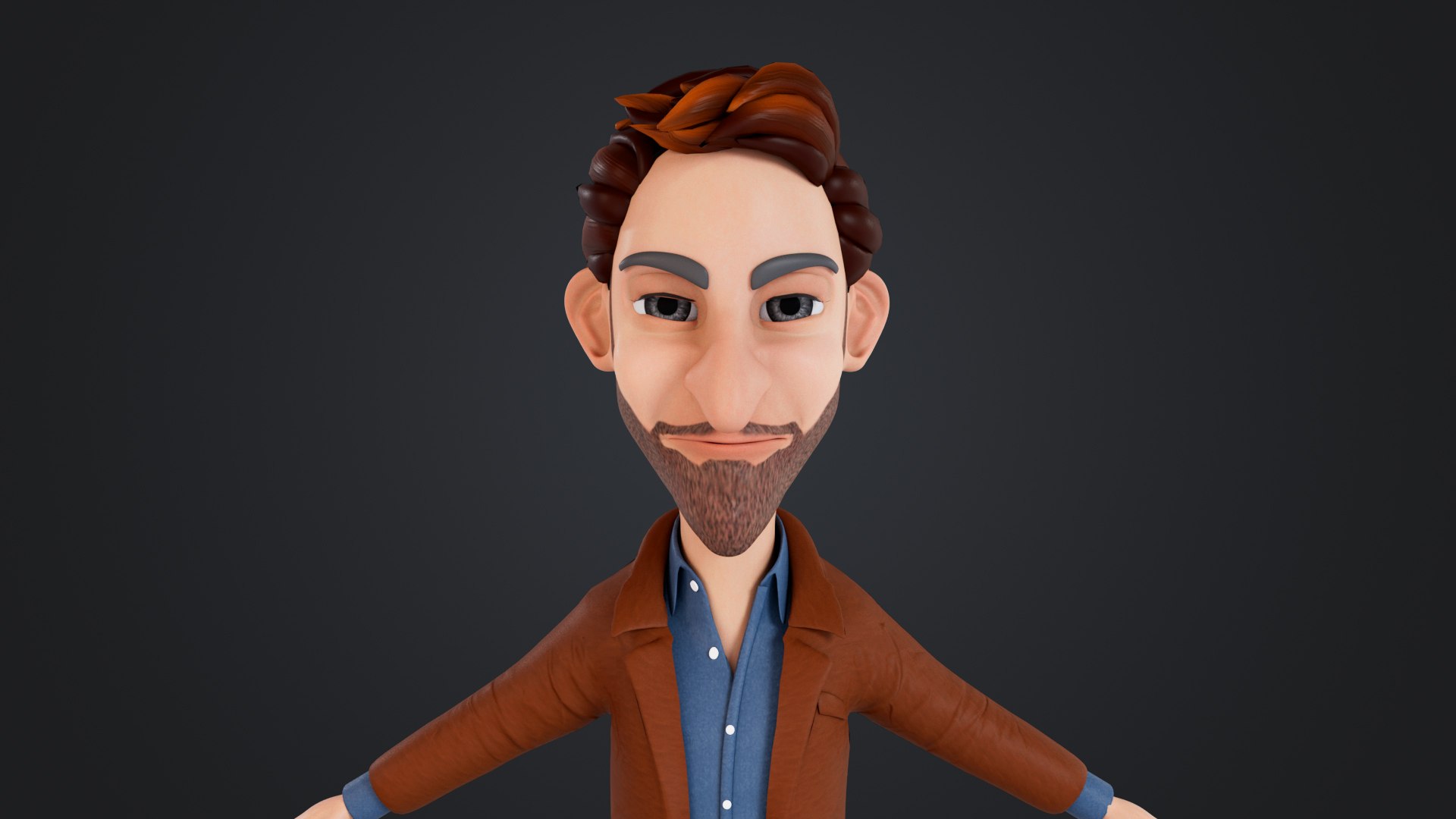 Cartoon Man Rigged 3D Model - TurboSquid 2429815