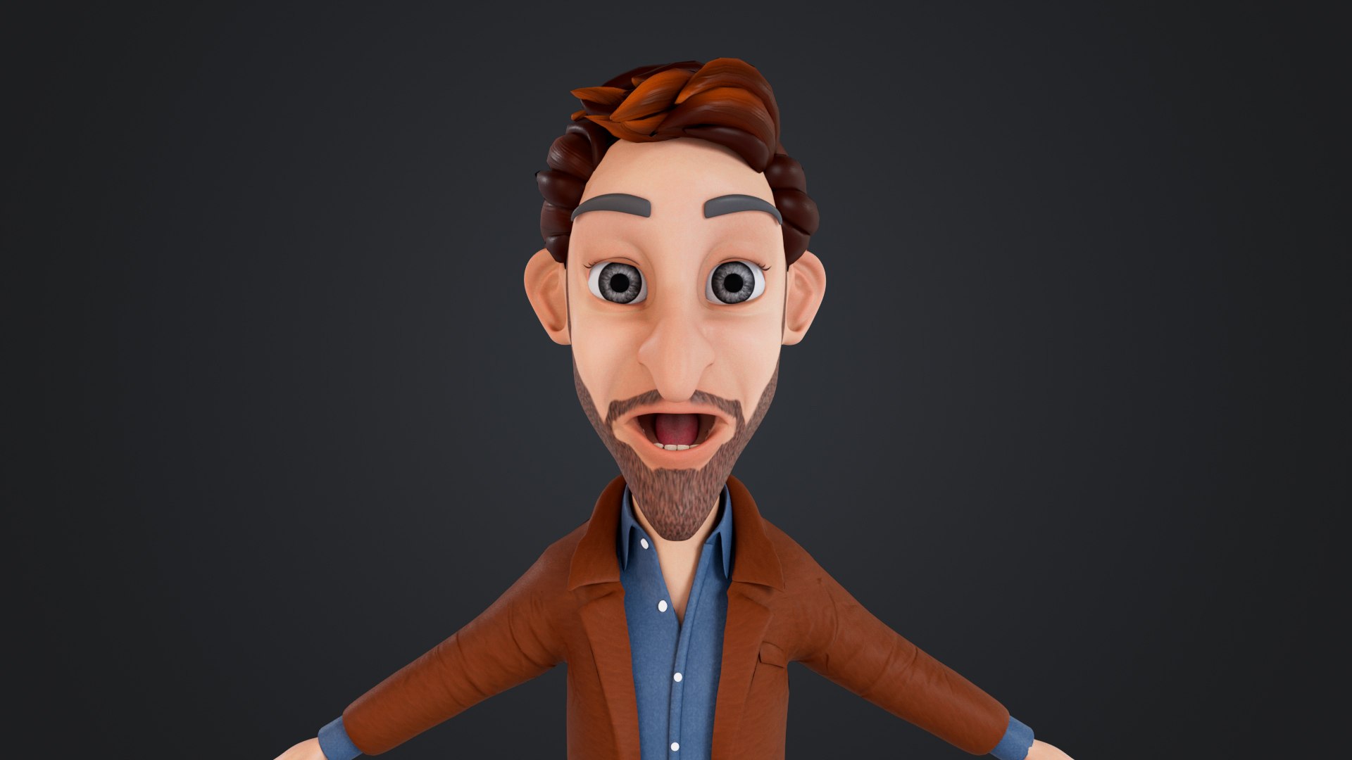 Cartoon Man Rigged 3D Model - TurboSquid 2429815