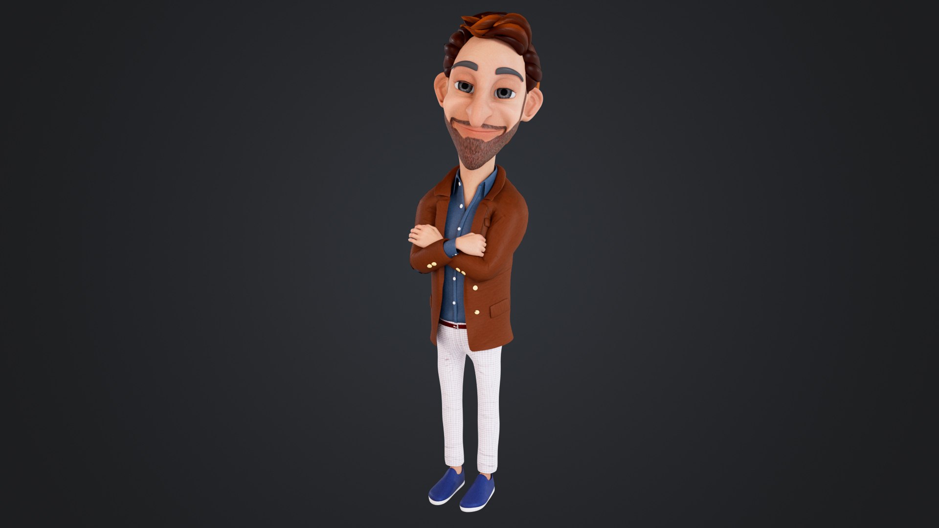 Cartoon Man Rigged 3D Model - TurboSquid 2429815