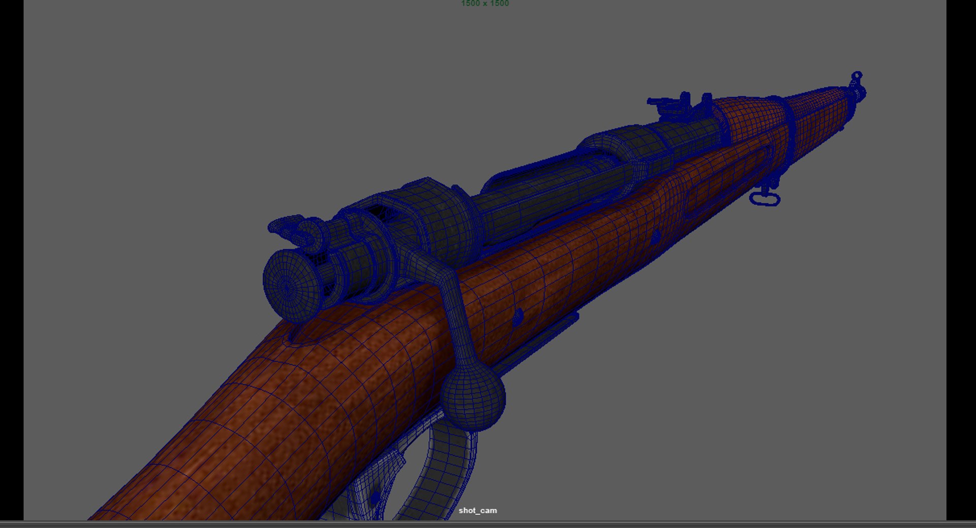 3D Springfield M 1903 Bolt Action Rifle LowPoly Firearm 3D Model Model ...