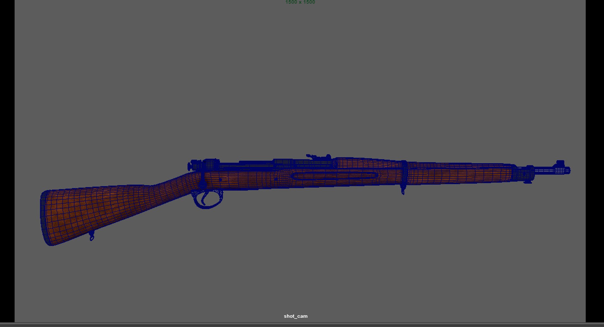 3D Springfield M 1903 Bolt Action Rifle LowPoly Firearm 3D Model Model ...