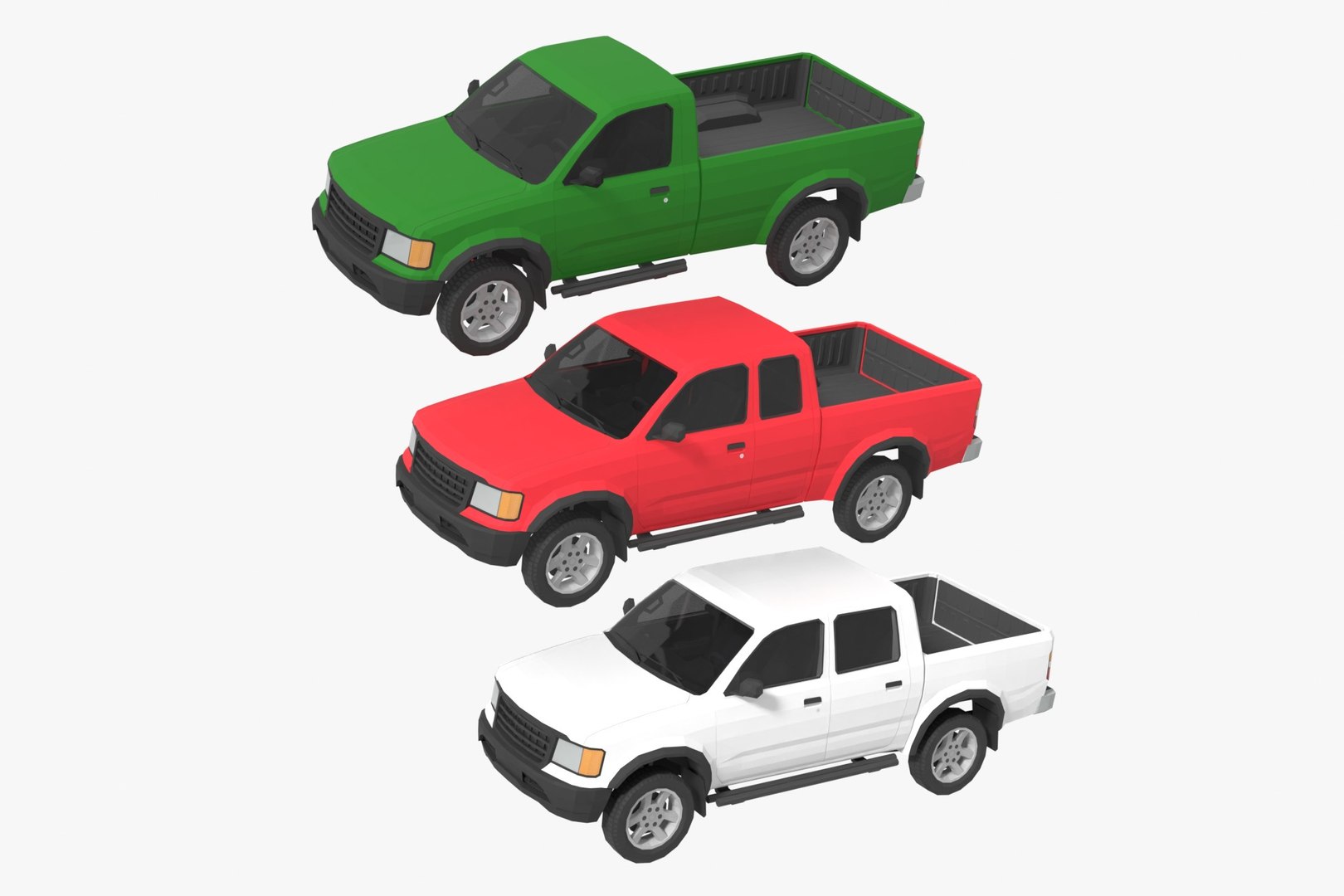 3 Generic low-poly pickups model https://p.turbosquid.com/ts-thumb/jn/Xcibsx/Zb/cover/jpg/1755766168/1920x1080/fit_q87/25a878ace364e3b933567e94d9de49674b277ae1/cover.jpg
