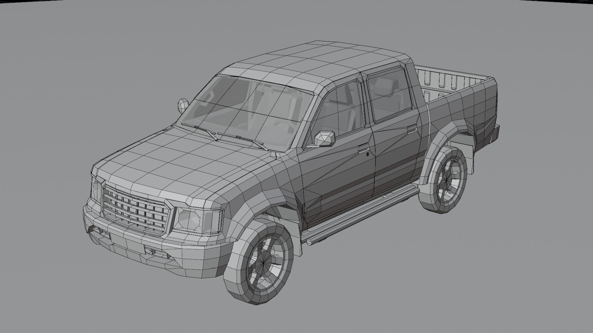 3 Generic low-poly pickups model https://p.turbosquid.com/ts-thumb/jn/Xcibsx/zz/wire1/jpg/1732819039/1920x1080/fit_q87/7c7ca732295b7bffc64c6aecd8b407fd28498481/wire1.jpg