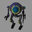 CicleHead Robot Low-poly 3D model