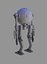 CicleHead Robot Low-poly 3D model