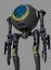 CicleHead Robot Low-poly 3D model
