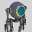 CicleHead Robot Low-poly 3D model