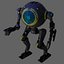 CicleHead Robot Low-poly 3D model