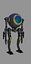 CicleHead Robot Low-poly 3D model