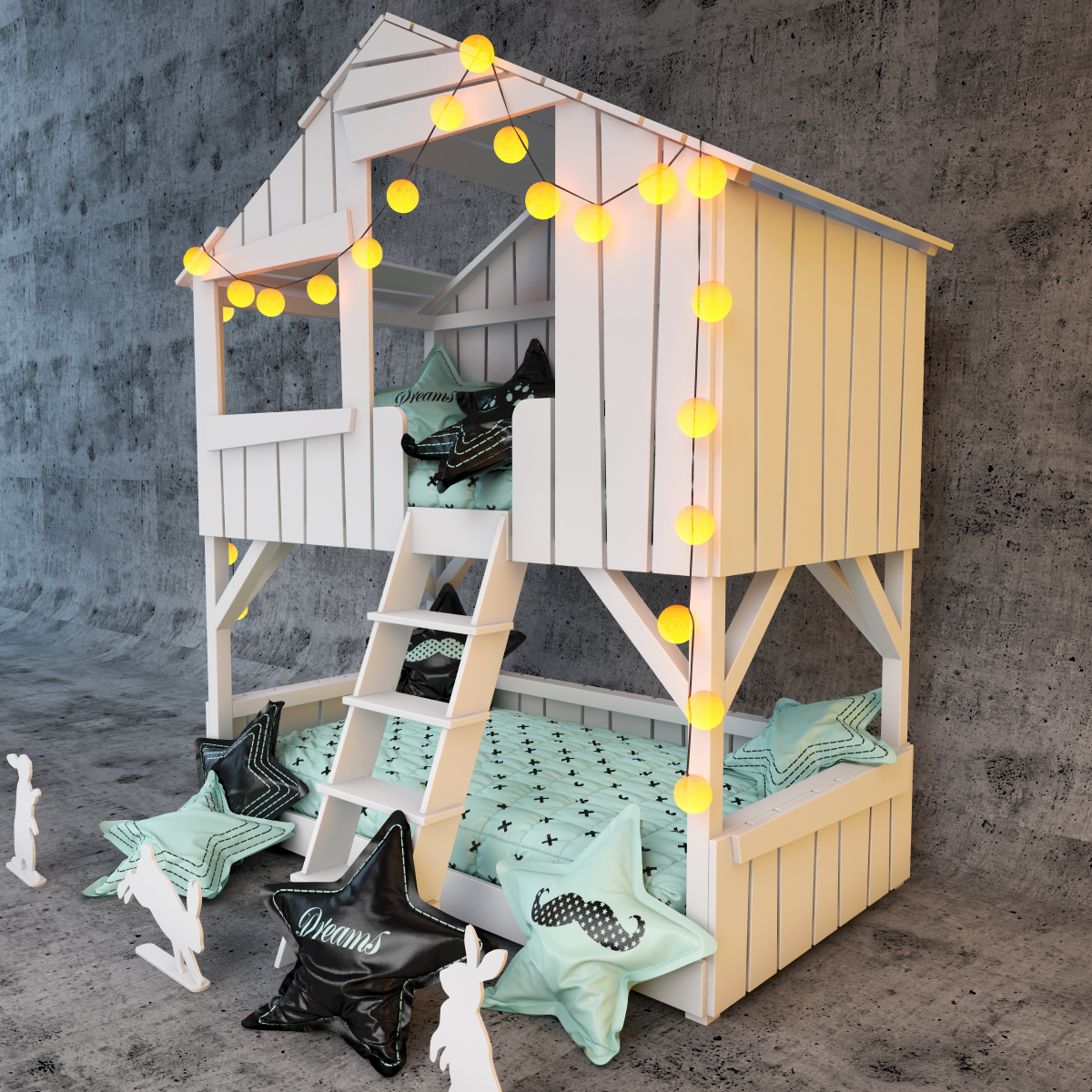 3d model of treehouse bed