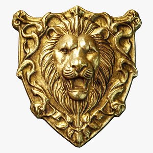 3D model Lion Heraldic Emblem PBR