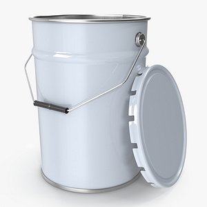 Painted Metal Bucket 20L 3D Model