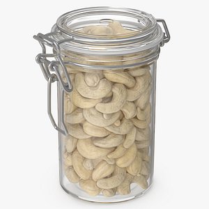 Cashews in a Glass Jar 2 3D model