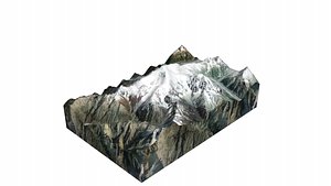 Pumari Chhish Mountain model