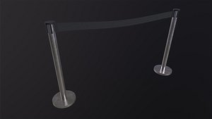 3D Airport Stanchions model