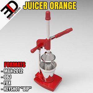 Orange manual hand mixer - 3D model by 3DDesigner on Thangs