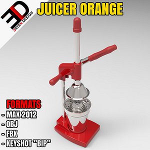 3d juicer orange model