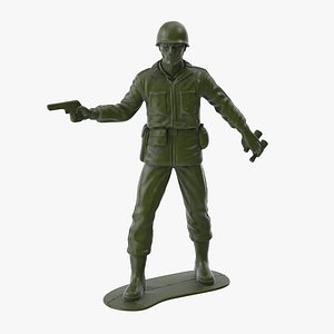 Plastic Toy Soldier 05 - Pistol
