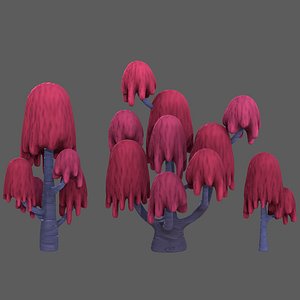 3D Trees Cartoon V18