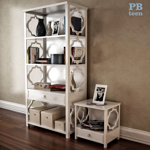 pb teen elsie bookcase 3d x