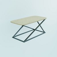 Coffee Table Wooden Broken Geometry