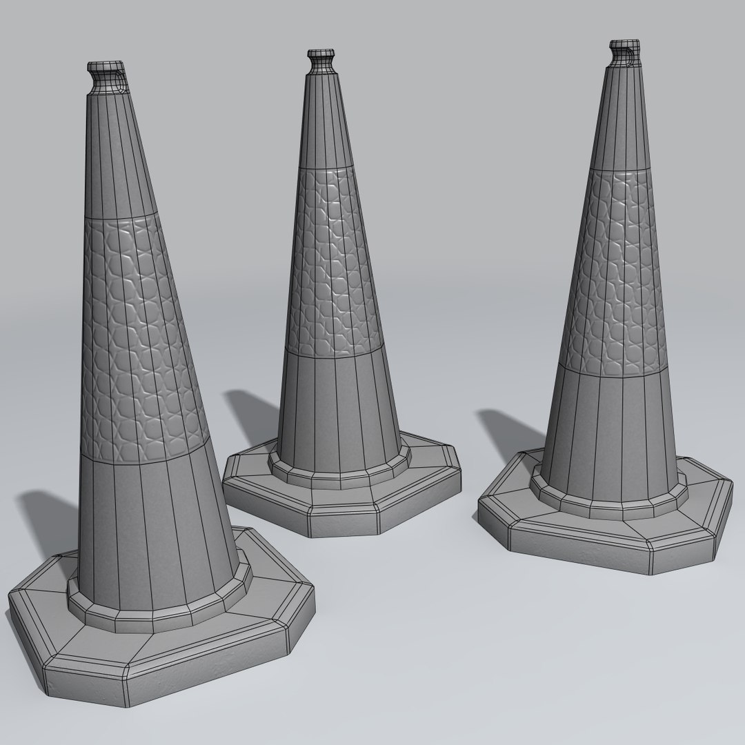 3d Model Plastic Traffic Cone