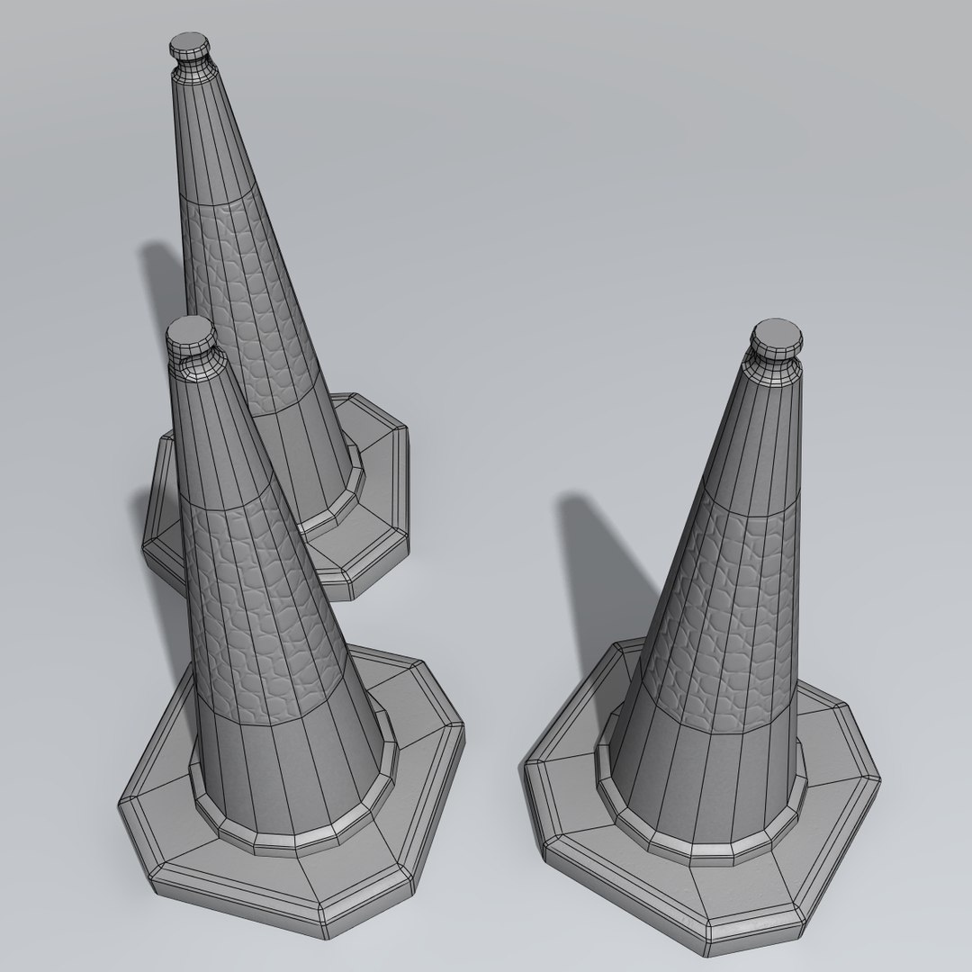 3d Model Plastic Traffic Cone