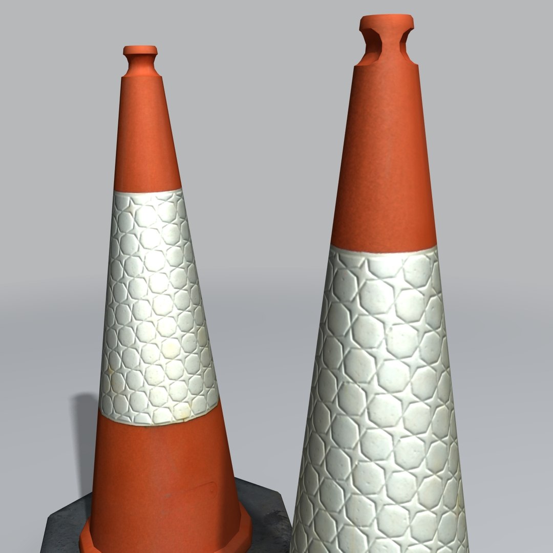 3d Model Plastic Traffic Cone