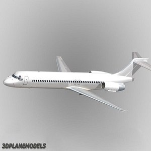3d model b717-200 generic white 717