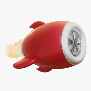 3D rocket engine model