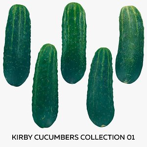 Kirby Cucumbers Collection 01 - 5 models RAW Scans 3D model
