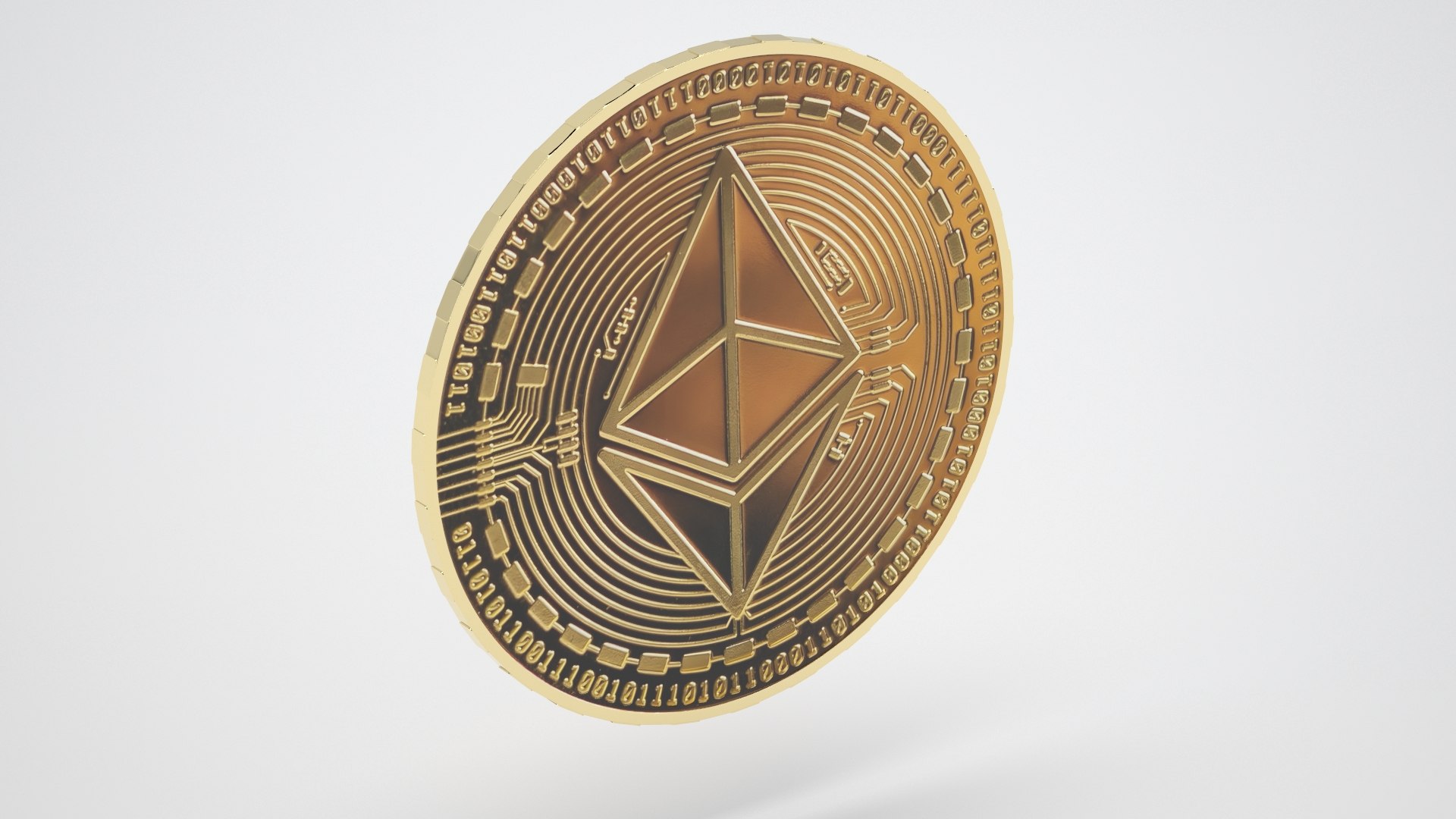 3D Gold Ethereum Coin - TurboSquid 2399104