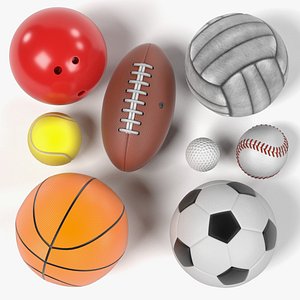 3d model sport balls