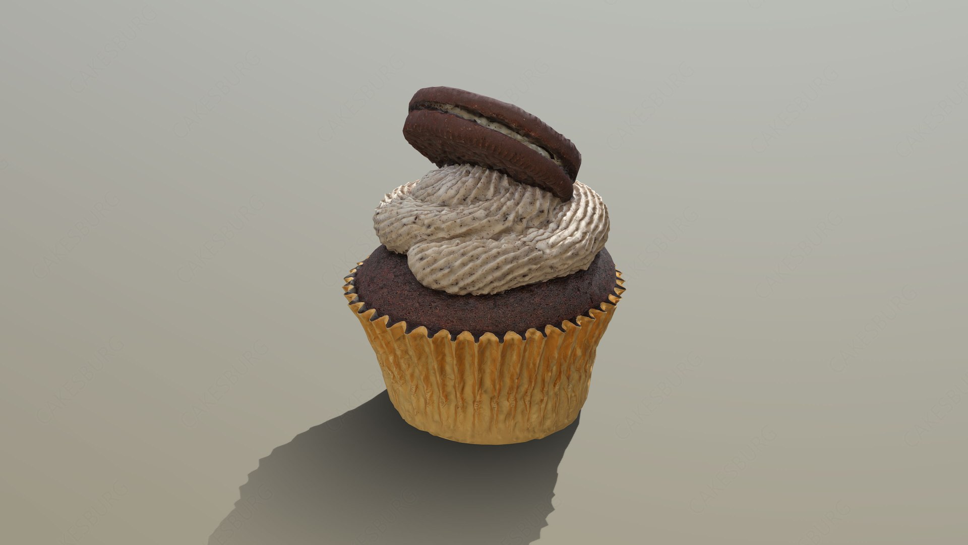 3D Oreo Cookie Cupcake - TurboSquid 1937101