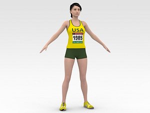 Athlete Runner 02 3D model