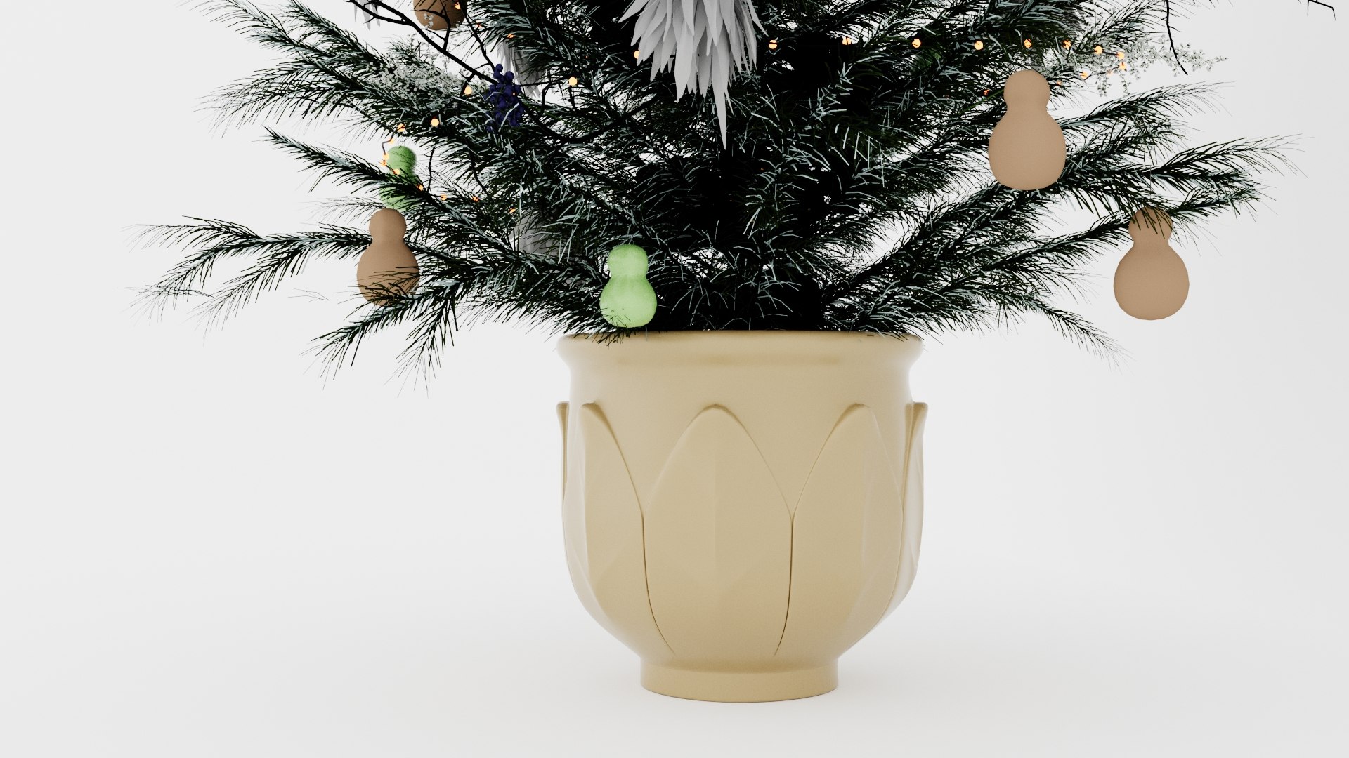 Christmas Tree In A Pot 8 Model 3d Model Turbosquid 1992079