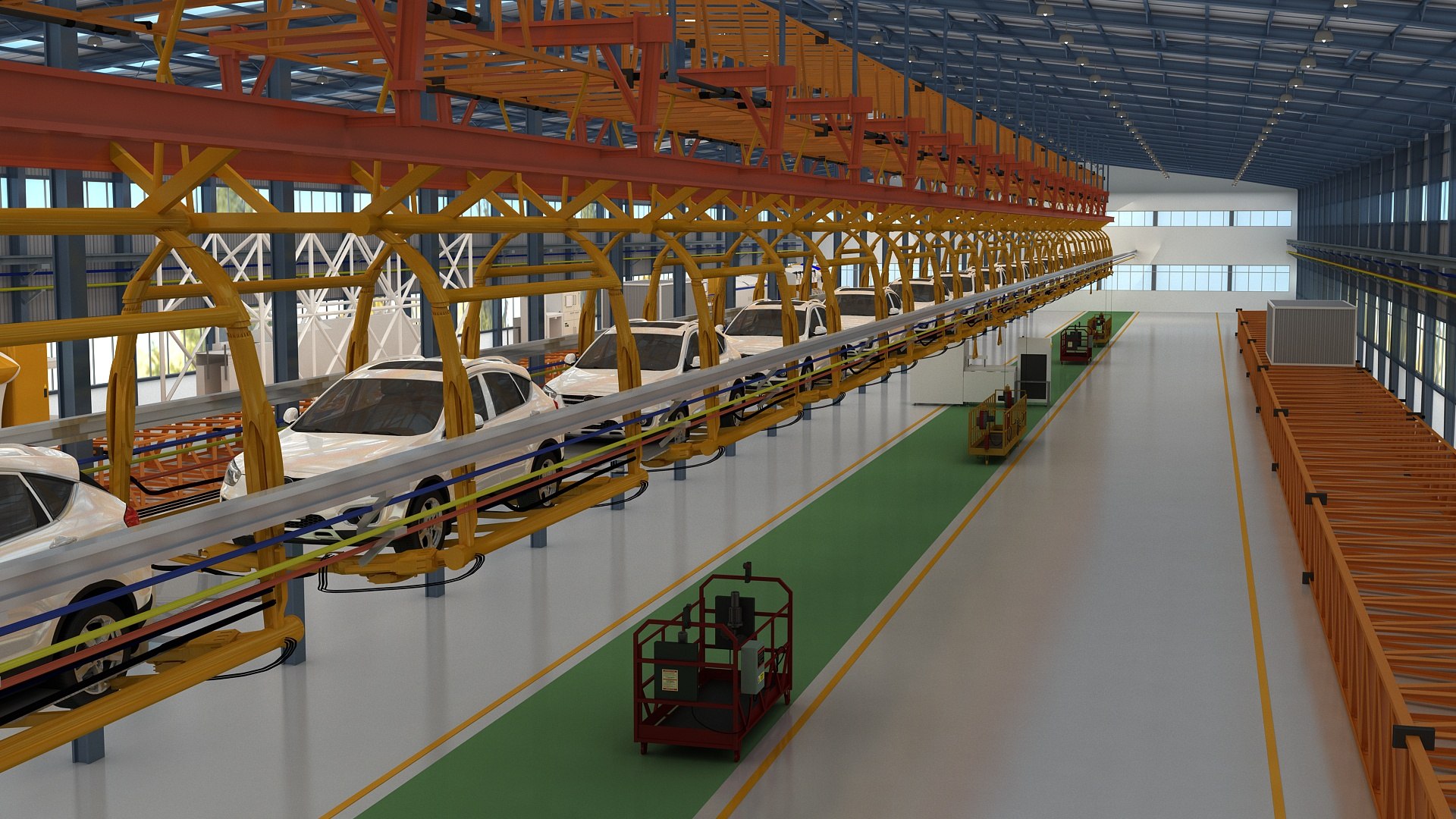 Automobile assembly workshop model - TurboSquid 1964451