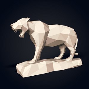 Tiger Statue 3D Model $29 - .blend .fbx .ma .obj .3dm .stl - Free3D