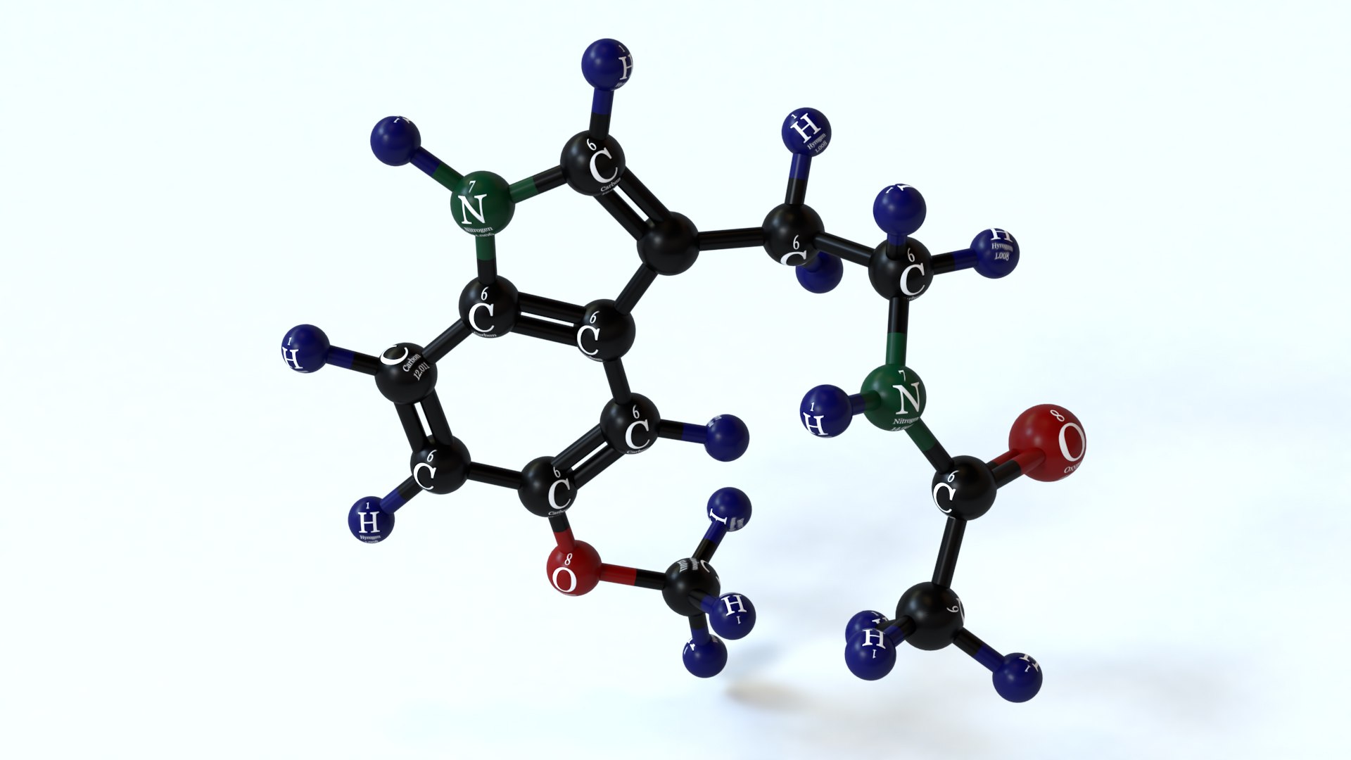 3D molecular melatonine https://p.turbosquid.com/ts-thumb/jo/ZwNdxV/h89QrUdT/6/jpg/1603035637/1920x1080/fit_q87/96a29bac8dc086df3d22b8470af6fb78912590de/6.jpg