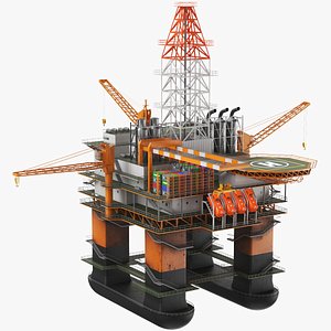 Detailed Oil Platfrom