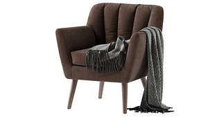 Madelyn Mid Century Modern Fabric Club Chair